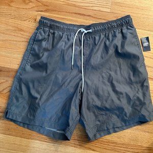 Land's End 8" Volley Swim Trunks, Gray, Size Mens Large (36"-38" Waist)